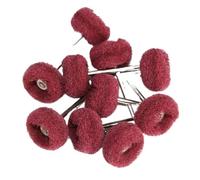 Cepillo rotatorio de 1 pulgada, 10 piezas, rueda lijado, pulido y abrillantado for herramientas, accesorios fieltro lana redondo 25 mm(10pc red,With 3mm shank)