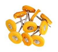 Cepillo rotatorio de 1 pulgada, 10 piezas, rueda lijado, pulido y abrillantado for herramientas, accesorios fieltro lana redondo 25 mm(10pc yellow cloth,With 3mm shank)