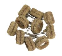 Cepillo rotatorio de 1 pulgada, 10 piezas, rueda lijado, pulido y abrillantado for herramientas, accesorios fieltro lana redondo 25 mm(10pc brown,With 2.35mm shank)