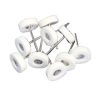 Cepillo rotatorio de 1 pulgada, 10 piezas, rueda lijado, pulido y abrillantado for herramientas, accesorios fieltro lana redondo 25 mm(10pc wool felt,With 2.35mm shank)