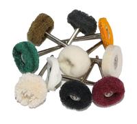 Cepillo rotatorio de 1 pulgada, 10 piezas, rueda lijado, pulido y abrillantado for herramientas, accesorios fieltro lana redondo 25 mm(10pc mix,With 2.35mm shank)