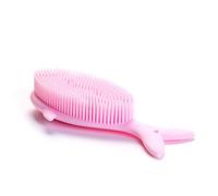 Cepillo sensorial premium para niños o autismo,Depurador corporal de silicona suave,Cepillos de terapia para sala sensorial,Cepillo de baño para ducha para mascotas (ballena-rosa)