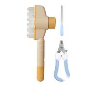 Cepillo Slicker Para Gatos,Peine Para Aseo De Gatitos - Cepillo Suave Antideslizante Con Botón De Liberación Para Mascotas De Corto Como Perros Y Gatos