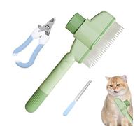 Cepillo Slicker Para Gatos | Peine Para Pelaje De Gatitos - Cepillo Con Botón Expulsor Portátil Para Mascotas De Largo y Corto