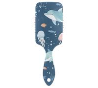 Cepillo suave Dolphin para rizado. Masajeador de cabeza diseñado para cabello corto con mango ergonómico cepillos para cabello
