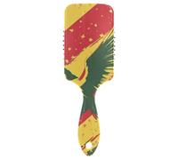 Cepillo suave para el Día Nacional de los Veteranos de la Guerra de Vietnam, rojo y amarillo, para cabello rizado, masajeador de cuero cabelludo para cabello liso con mango ergonómico