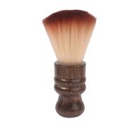 Cepillo suave para limpiar la cara, para peluquería, depilación, con mango de madera, para quitar el cuello, plumero suave para limpieza facial