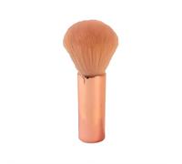 Cepillo suave para polvo de uñas para limpieza de polvo acrílico, plumero de manicura esponjoso con diseño de soporte vertical, herramienta portátil de cerdas de fibra para salón y hogar DIY (dorado)