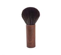 Cepillo suave para polvo de uñas para limpieza de polvo acrílico, plumero de manicura esponjoso con diseño de soporte vertical, herramienta portátil de cerdas de fibra para salón y hogar DIY (marrón