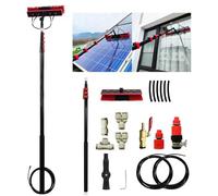 Cepillo telescópico alimentado por agua Equipo de limpieza de ventanas de 36 pies Kit de limpieza de ventanas profesional Limpieza de ventanas extensible Limpiador de ventanas altas for techos ( Color