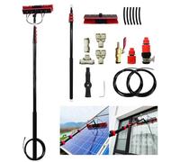Cepillo telescópico alimentado por agua Equipo de limpieza de ventanas Kit de limpieza de ventanas profesional Panel solar Limpiador de ventanas altas for techos de invernadero ( Color : 55cm Brush He