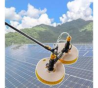 Cepillo telescópico eléctrico para la Limpieza de Paneles solares: Cabezal Giratorio para una eliminación eficaz del Polvo, Paneles de techos Altos e inclin