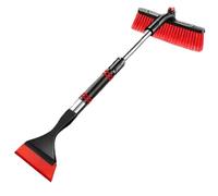 Cepillo telescópico para nieve, herramienta ergonómica para rascar hielo, 4.33 x 4.72 x 23.62 a 28.74 pulgadas, mango extensible, pala de invierno ABS resistente, accesorio desmontable, removedor de