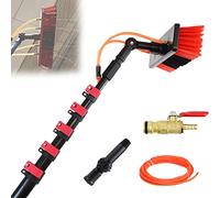 Cepillo telescópico para poste de alimentación de agua, cepillo de limpieza de ventanas, cepillo limpiador de paneles solares y kit de poste, equipo de lavado de vidrio de ventana de coche
