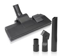 Cepillo universal para aspiradora con adaptador y 2 boquillas. Compatible con aspiradoras de 32-35 mm para suelos duros y alfombras con Siemens, Bosch, AEG, Miele, Philips (boquilla: 27 × 21 × 6 cm)