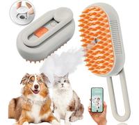 Cepillo Vapor para Gatos y Perros 3 en 1 con Guía de Adiestramiento Incluída, Cepillo de Vapor para Gatos, Cepillo Gato Vapor, Cepillo Perro Pelo Corto y Largo (PetSteamPro)