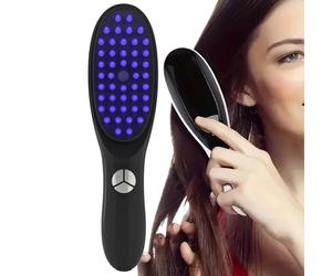 Cepillo vibratorio para el crecimiento del cabello: cepillo para el cabello motorizado, diseño portátil, peine con agarre antideslizante | Herramienta profesional de estimulación del cuero cab