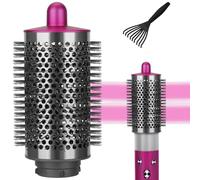 Cepillo voluminizador redondo grande compatible con accesorios Dyson Airwrap, accesorio de cepillo redondo ovalado más grande con herramienta limpiadora de cepillo para el cabello, esponja y