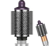 Cepillo voluminizador redondo grande mejorado para accesorios Dyson Airwrap, cepillo de fijación voluminizador para limp, cabello plano, morado