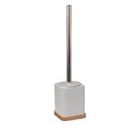 Cepillo WC con Soporte de Acero Inoxidable y Resina Blanco Mate - Five