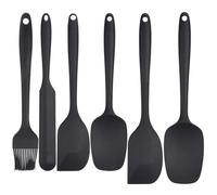 Cepillo y Espátula de Silicona Spatula Oil Brush Baking Silicone Set Para Cocinar y Hornear(Schwarz)