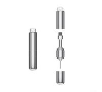 Cepillo y eyector SIM combinado en una herramienta de aluminio para usuarios de teléfonos inteligentes. Perfil delgado que cabe fácilmente en llaveros o en bolsillos