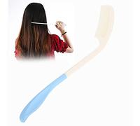 Cepillo y peine suave de mango largo, Cepillo de peine y mango largo Cepillo de pelo peine de manija larga Cepillo ergonómico de peine largo antideslizante(Comb)