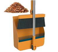 Cepillo y recogedor, Juegos Cepillo Limpieza y recogedor, Kit recogedor Diseño Mango Largo rotación 180 Grados con Espuma EVA para baño, Comedor, Garaje