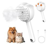 Cepillos 6 en 1 para gatos de interior y perro cepillo para desprendimiento, herramienta de aseo antiestática recargable con limpieza de masaje, peinado y control de desprendimiento, todo en uno