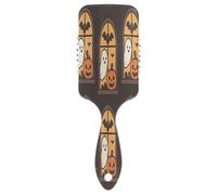 Cepillos antiestáticos para desenredar fantasmas y calabazas en ventanas, patrón de Halloween para cabello grueso, hace que agregue brillo y suaviza con hombres, mujeres y niños