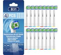 Cepillos compatibles con Oral-B CALLYSONIC Cepillos de repuesto Cabezales Cepillo de dientes Eléctrico Oral B Compatibles -Vitality Pro 3, Precision, Floss, Cross, Sensitive (16 Blanco)