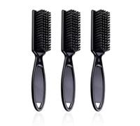 Cepillos de 3 piezas, accesorios de peluquería, cepillo de peluquería, herramienta de limpieza de cepillos, herramienta para peinar, peine guía de afeitado (negro)