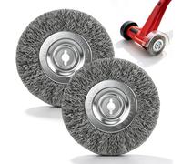 Cepillos de acero inoxidable: 2 unidades de cepillos de acero inoxidable para limpiador de juntas Einhell con batería, cepillos de repuesto para juntas de terrazas, pavimentos, pavimentos, etc