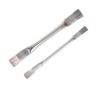 Cepillos de alambre de acero de doble punta de 8 mm y 15 mm de huecos, cepillos raspadores para desechos difíciles en grietas de suelo de baño, cepillo de fregado de doble cabeza a prueba de óxido