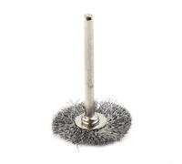 Cepillos de alambre de acero inoxidable en forma de T, diámetro de 22 mm, varilla de 3 mm, longitud de 40 mm para mini taladro, herramienta rotativa, accesorios de pulido