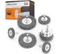 Cepillos de Alambre para Taladro, Cepillo Metalico con Barra Hexagonal, Cepillo Metalico Limpieza, 6PCS Wire Brush Set Cepillos Metálicos para Madera y Metal Cepillo Abrasivo para Taladro