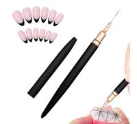 Cepillos de arte de uñas - Cepillo de revestimiento de uñas | Pincel de detalle de diseño de uñas delgada, pluma de uña de sujeción fácil para líneas de pintura, patrones, diseños artísticos de uñas p