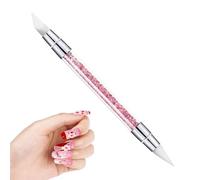 Cepillos de arte de uñas: herramienta de pluma de doble extremo y salpicaduras | Cepillos de revestimiento de arte de uñas de silicona, pluma de pintura de salpicaduras a prueba