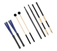 Cepillos de batería finos de poliamida para conjuntos de batería y columpios, agarre cómodo, accesorios de ritmo, baquetas de ejecución musical