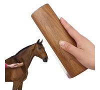 Cepillos de caballo para el cuidado | Herramienta de carga de caballos de acero inoxidable con mango de madera, ergonómicos de madera, seguros para perros,
