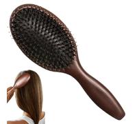 Cepillos de cerdas para el cabello para mujeres cuidado del cabello masajeador del cuero cabelludo cepillo de cerdas de madera suave y cómodo cepillo para bañarse lavar el y los pies.