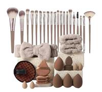 Cepillos De Contorno De Corrector De Rubor De Base De Base | Juego De Cepillos De Maquillaje - Set De Cepillos De Base | 40pcs Applicadores De Maquillaje Cepillos Fundación Terrateo Para Salón De Bell