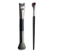 Cepillos De Contorno Para Maquillaje,Brocha De Sombra Para Nariz - Accesorios De Maquillaje Antideslizantes Dos En Para Resaltar Y Difuminar Sombras