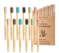 Cepillos de Dientes de Bambú, LuckinSmile Pack 12 Cepillo de Dientes en 6 Colores para Toda La Familia, Cepillo Dientes Fáciles Distinguir, Cepillo Dientes Bambu Ecológico, 100% Biodegradable,Sin BPA