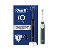 Cepillos de Dientes Eléctricos ORAL-B iO2 Duo (2 Unidades - Negro/Verde)
