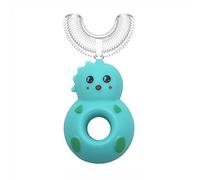 Cepillos de dientes para niños en forma de U, cepillo de dientes de entrenamiento manual de silicona, limpieza integral envolvente de 360 ° (para niños de 2 a 6 años) cepillos de dientes para niños (azul)