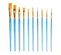 Cepillos de - Juego de 10 Pinceles acuarros acrílicos - Cepillos de Lisos y versátiles 10 Piezas para Pintura al óleo y Pintura acrílica
