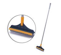 Cepillos de limpieza 2 en 1, cepillo de limpieza de baño, cepillo de limpieza con cepillo de mango largo extraíble de 112 cm, limpieza de azulejos, limpieza de lugares de difícil acceso