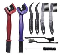 Cepillos de Limpieza de Cadena de Tres Lados, Kit de Limpieza de Cadena de Moto - Limpiador de Cadena, Cepillo y Lubricante, Ideal para Mantenimiento y Limpieza de Motos