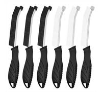 Cepillos de Limpieza para Grietas Multifunción Cepillo para La Limpieza del Cuarto de Baño para Limpia Railes Ventanas Cepillo Esquinas Muertas Ranuras para Azulejos Cocina (3 Negro, 3 Blanco)